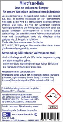 Mikrofaser Rein Spezial Vollwaschmittel Grüner Apfel