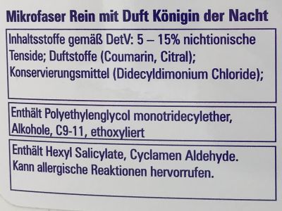 Mikrofaser Rein Vollwaschmittel mit Tensid+ 3 Liter Königin der Nacht