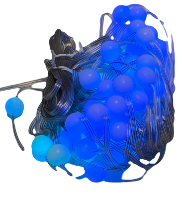 Preview: LED-Lichterkette 66 Kugel-LEDs inkl. Fernbedienung App-Steuerung outdoorgeeignet, 10m