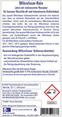 Mikrofaser Rein Spezial Vollwaschmittel Lemon Papaya