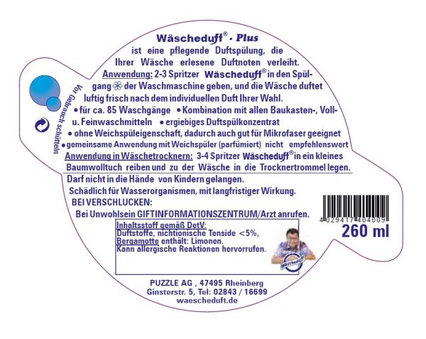 Wäscheduft Bergamotte Plus
