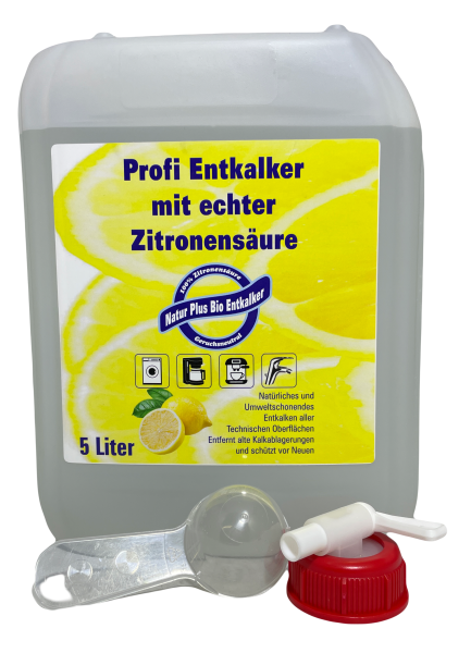 Bio Entkalker mit Zitronensäure biologisches Wäscheweich sofort aktiv 5l Kanister