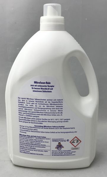 Mikrofaser Rein Vollwaschmittel mit Tensid+ 3 Liter Fresh Cotton