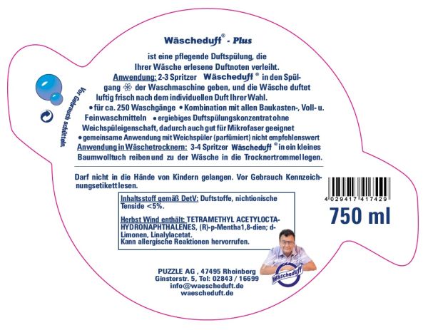 Wäscheduft Plus Herbstwind XXL 750ml