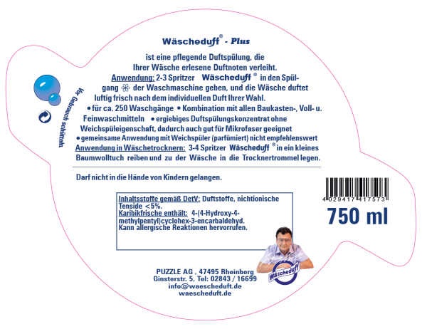 Wäscheduft Plus Karibikfrische XXL 750ml