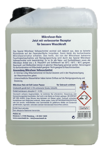 Mikrofaser Rein Spezial Vollwaschmittel Lemon Papaya