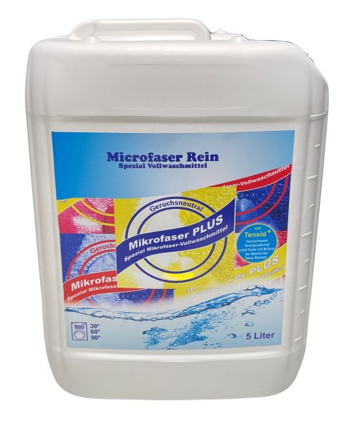 Mikrofaser Rein Vollwaschmittel mit Tensid+ 5 Liter Kanister - Restposten